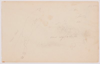 Rajz, Vázlatok felhőkről és holt nyírfáról, 1844. július alkotó: Frederic Edwin Church