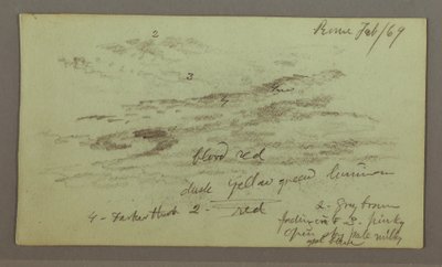 Rajz, Égbolt tanulmány, 1869. február 1. alkotó: Frederic Edwin Church