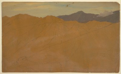 Rajz, dél-amerikai hegyek, 1853 vagy 1857 alkotó: Frederic Edwin Church