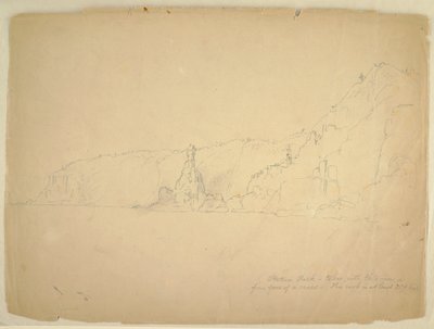 Rajz, "Szobor-szikla", 1851 szeptembere alkotó: Frederic Edwin Church