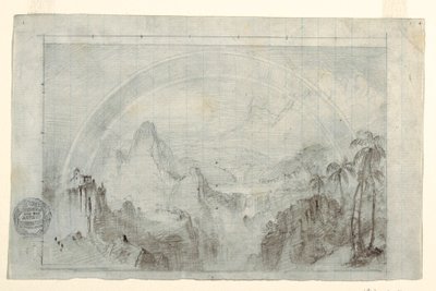 Rajz, tanulmány az "Esős évszak a trópusokon" című rajzhoz, 1865-66 alkotó: Frederic Edwin Church