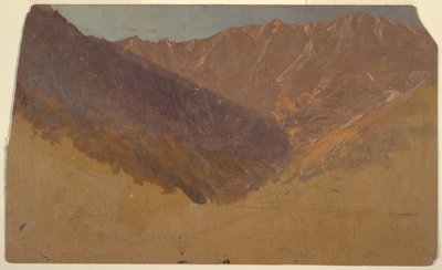 Rajz, Tanulmány a Nagy-medencéről, Katahdin hegy, 1860-70 alkotó: Frederic Edwin Church