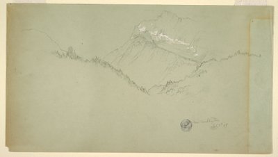 Rajz, Watzmann-csúcs, Berchtesgaden közelében, 1868. július 9. alkotó: Frederic Edwin Church