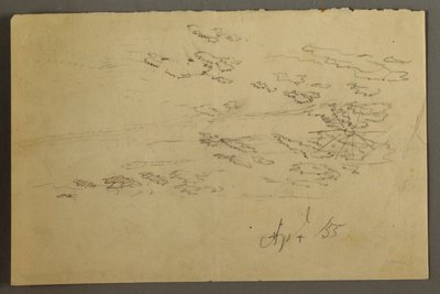 Rajz, Nap és felhők, 1855. április alkotó: Frederic Edwin Church