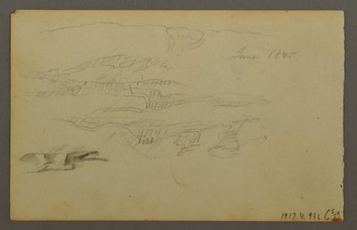 Rajz, Nap a felhők mögött, 1844 alkotó: Frederic Edwin Church