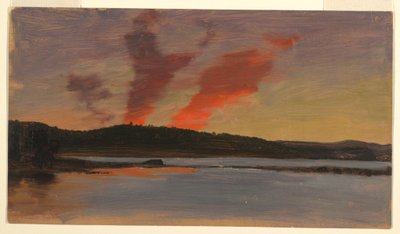 Rajz, naplemente Bar Harbor közelében, Maine, 1862 körül alkotó: Frederic Edwin Church