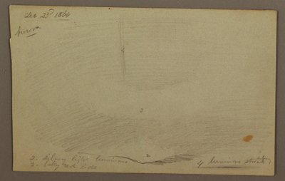 Rajz, Naplemente a hegygerinc mögött (Aurora), 1864 alkotó: Frederic Edwin Church