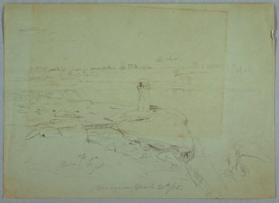 Rajz, Terrapin Point, 1856. március 20. alkotó: Frederic Edwin Church