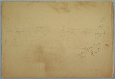 Rajz, The Canadian Falls, 1856. július alkotó: Frederic Edwin Church