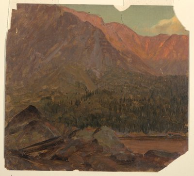 Rajz, A Nagy Katahdin medencéje, Maine, 1860-70 alkotó: Frederic Edwin Church