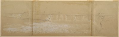 Rajz, A Niagara-vízesés, 1856. szeptember vagy október alkotó: Frederic Edwin Church