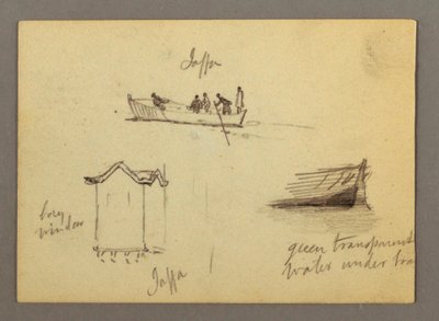 Rajz, Tizenkét figuravázlat, Joffa, Palesztina, 1868 alkotó: Frederic Edwin Church