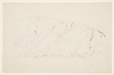 Rajz, A Nagy-medence felső része, Katahdin-hegy, 1877 szeptembere alkotó: Frederic Edwin Church