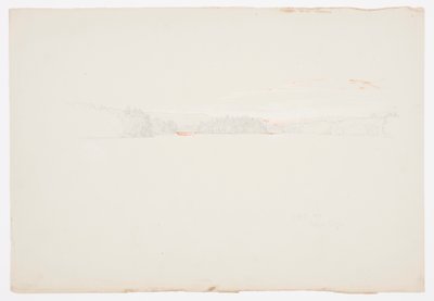 Rajz, Felső-Tongue-tó, 1879. október 1. alkotó: Frederic Edwin Church
