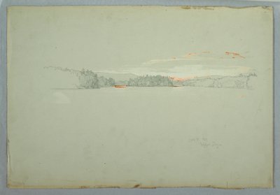 Rajz, Felső-Tongue-tó, 1879. október 1. alkotó: Frederic Edwin Church