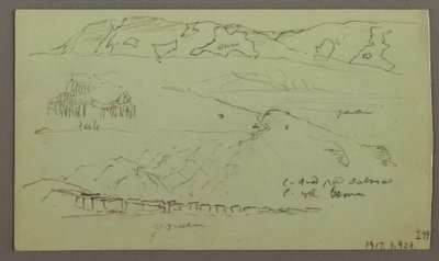 Rajz, Valley, április, valószínűleg 1868 alkotó: Frederic Edwin Church