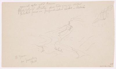 Rajz, El Jemen völgye, 1868. február 20. alkotó: Frederic Edwin Church