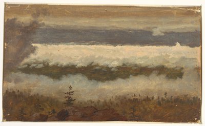 Rajz, Felhők látványa a Catskill hegytetőről, 1844-45 alkotó: Frederic Edwin Church