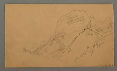 Rajz, Erdős hegycsúcsok, 1868. július 27. alkotó: Frederic Edwin Church