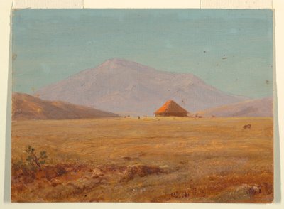 Ecuador?, hegyi fennsík kunyhóval alkotó: Frederic Edwin Church