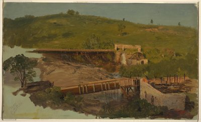Hill viaduktokkal és rommalmokkal, Catskill közelében, New York államban alkotó: Frederic Edwin Church