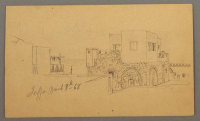 Jaffa Street Corner, Palesztina [Tel Aviv, Izrael] alkotó: Frederic Edwin Church