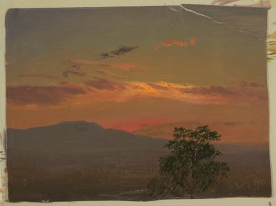 Táj naplementekor, Hudson, N.Y. alkotó: Frederic Edwin Church