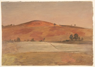 Táj, alacsony domb és mezők alkotó: Frederic Edwin Church