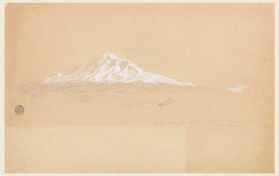 Chimborazo-hegy a Senior Pablo Bustamante házából, Riobamba, Ecuador alkotó: Frederic Edwin Church