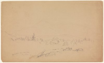 "Mount Katahdin nyugatról" [Nyugatról a Mount Katahdin felé nézve] alkotó: Frederic Edwin Church