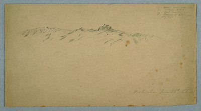 Pichincha-hegy Chillo-ból, Ecuadorból alkotó: Frederic Edwin Church