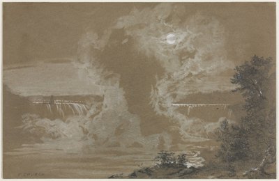 Niagara-vízesés holdfényben alkotó: Frederic Edwin Church