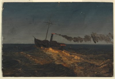 Lapátgőzölő alkonyatkor alkotó: Frederic Edwin Church