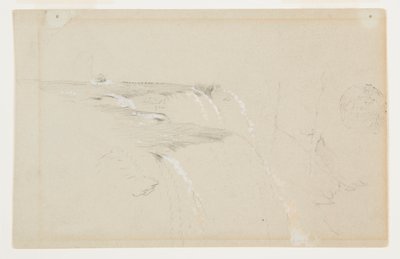 Az American Falls peremén, a Niagara folyón alkotó: Frederic Edwin Church