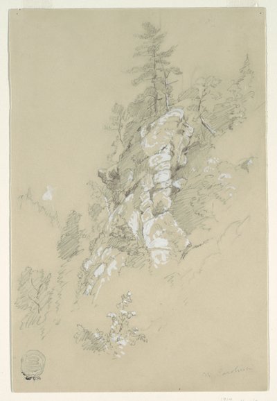 Rocky Hillside, Észak-Karolina alkotó: Frederic Edwin Church
