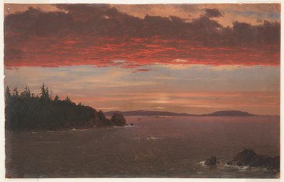 Schoodic-félsziget a Mount Deserttől napkeltekor alkotó: Frederic Edwin Church