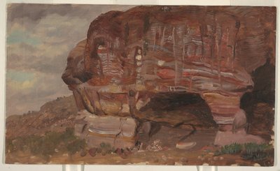 Egy zoomorf kőzet tanulmányozása, Petra alkotó: Frederic Edwin Church