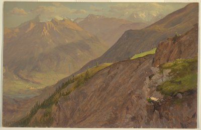 A Goell és a Watzmann, Berchtesgeden közelében alkotó: Frederic Edwin Church