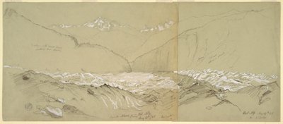 Felső Aletsch-gleccser a Nagy Fusshornnal alkotó: Frederic Edwin Church