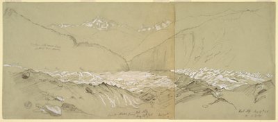 Felső Aletsch-gleccser a Nagy Fusshornnal alkotó: Frederic Edwin Church