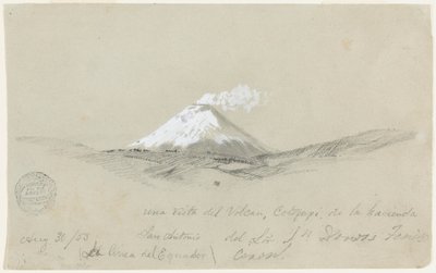 Kilátás a Cotapaxira a Hacienda San Antonio-ból, Ecuador alkotó: Frederic Edwin Church