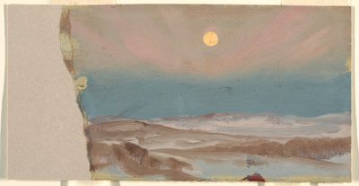Téli táj teliholddal alkotó: Frederic Edwin Church