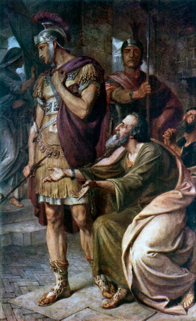 Szent Pál Rómában (színes litográfia) alkotó: Frederic James Shields
