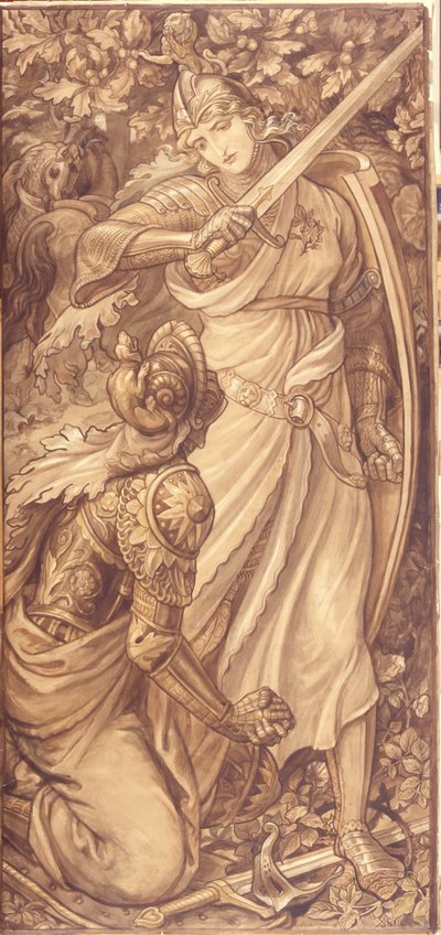 The Victor (watercolor & lead white heightening on paper) alkotó: Frederic James Shields