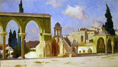 El Haram, Jeruzsálem (olaj a panelen) alkotó: Frederic Leighton