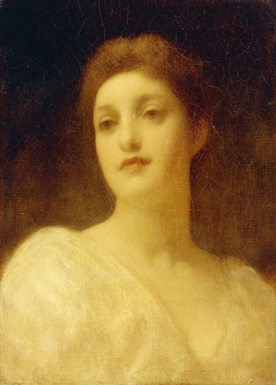 Egy lány feje, alkotó: Frederic Leighton