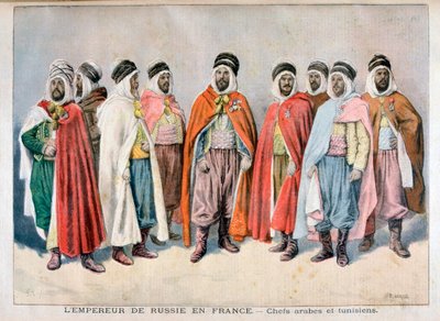 arab és tunéziai vezetők, 1896 alkotó: Frederic Lix