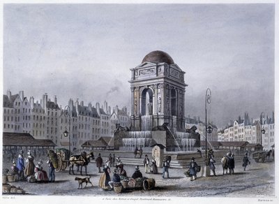 Fontaine des Innocents – Martens „” Paris en 1832-ben”. alkotó: Frederic Martens