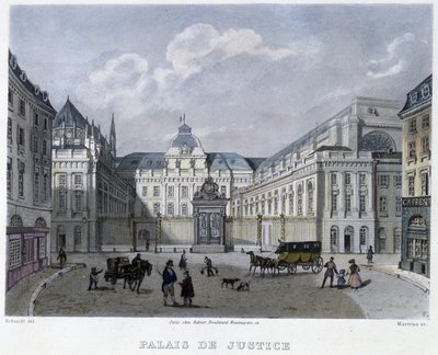 Igazságügyi Palota – Martens „”Párizsában 1832-ben”. alkotó: Frederic Martens