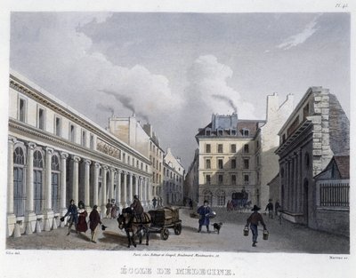 Orvostudományi Iskola – Martens „” Paris en 1832-ben”. alkotó: Frederic Martens